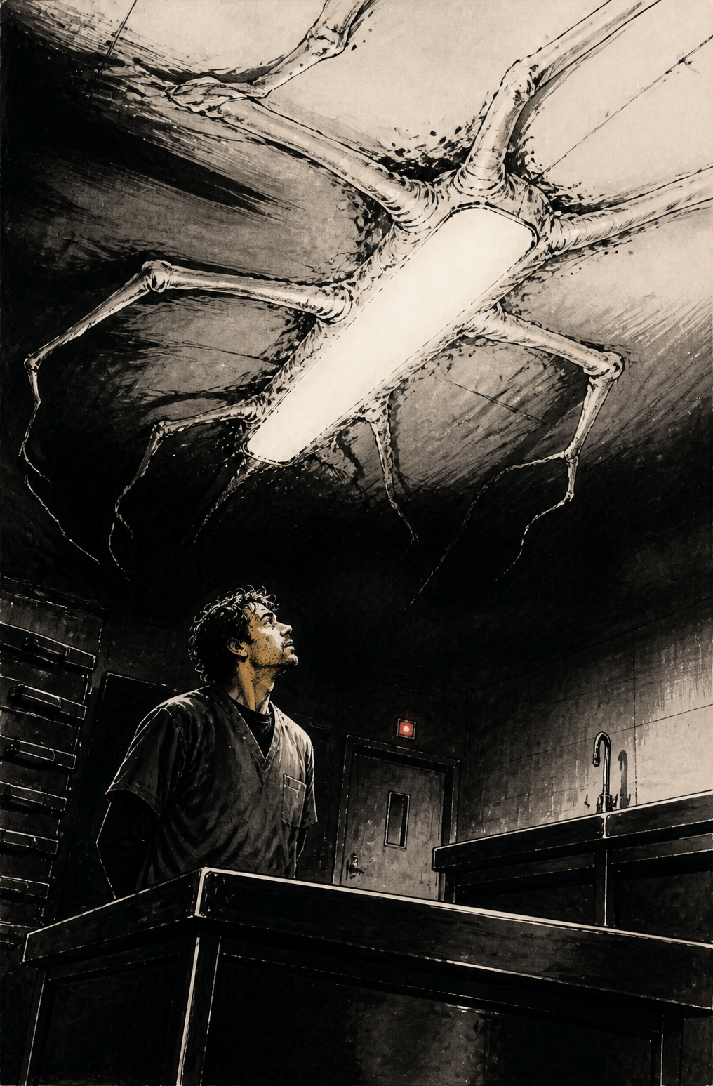 Grave Light Psychological horror comic artwork