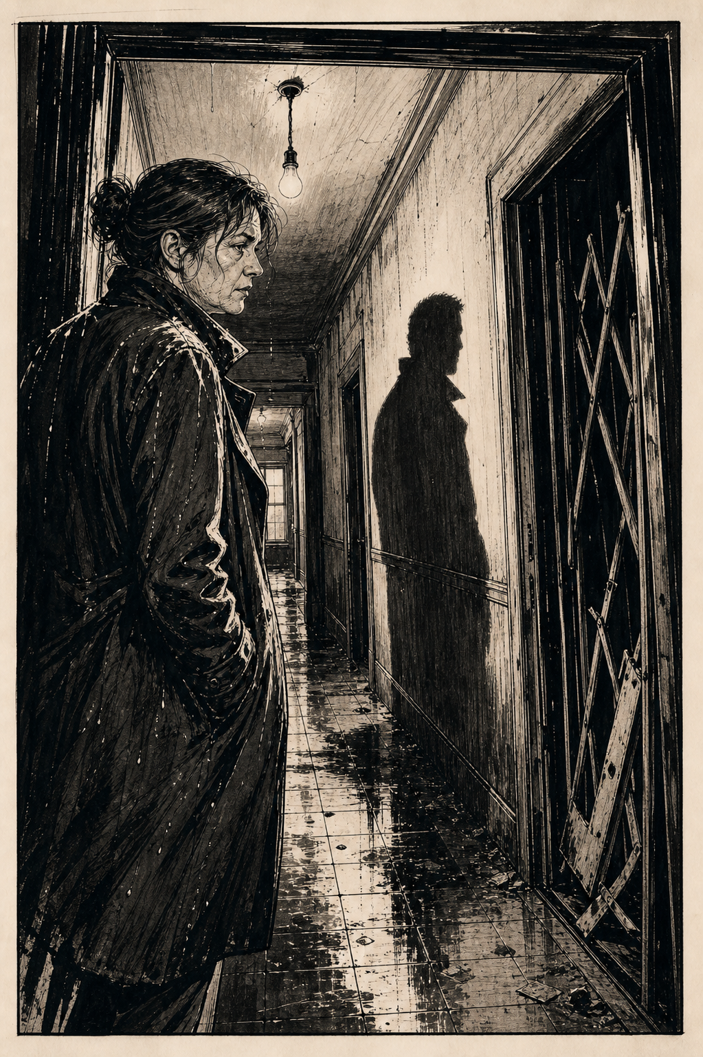 No Good Door Crime noir comic artwork